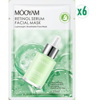 Masque facial au serum de Rétinol - lot de 6