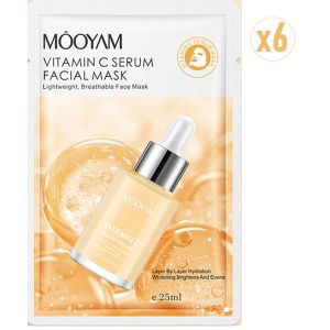 Masque facial au serum de Vitamine C- lot de 6
