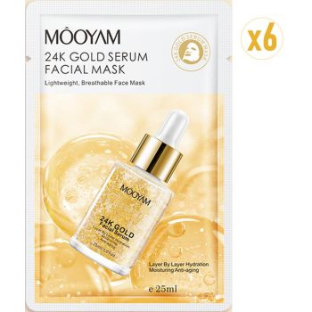 Masque facial au sérum 24K Gold- lot de 6