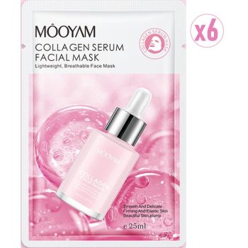 Masque facial au sérum de Collagène - lot de 6
