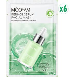 Masque facial au serum de Rétinol - lot de 6